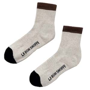 Le Bon Shoppe Colour Block Girlfriend Socks - Black Coffee