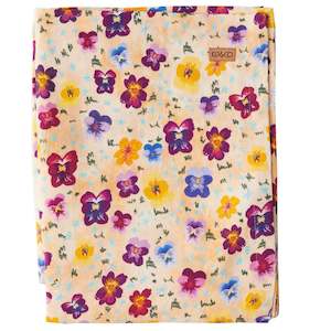 Kip & Co Woven Linen Tablecloth - Pansy