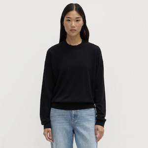 Assembly Label: Assembly Label Cotton Cashmere Lounge Sweater - Black