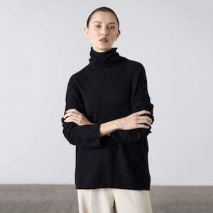 Laing Mara Cashmere Funnel Neck Sweater - Black
