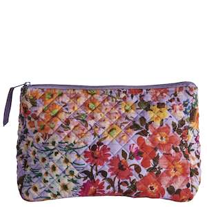 Kip & Co Quilted Toiletry Purse - Forever Floral Lilac