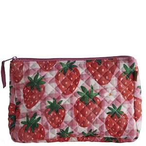 Kip & Co Quilted Toiletry Purse - Strawberry Jam