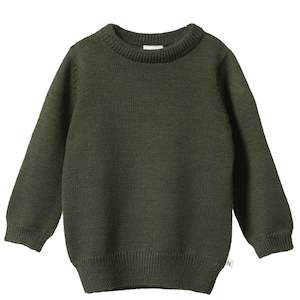 Nature Baby Organic Merino Knit Pullover - Thyme
