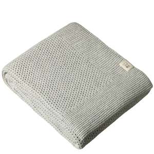 Nature Baby Organic Merino Blanket - Light Grey Marle