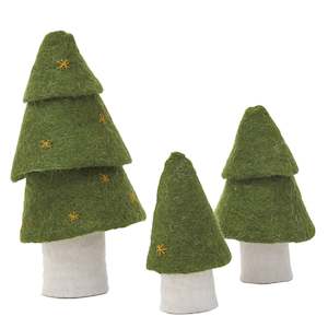 Muskhane Felt Layered Tree - Olive