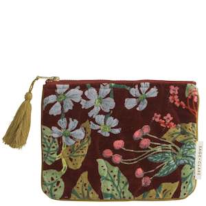 Cosmetic Organisers: Sage x Clare Genevieve Velvet Pouch