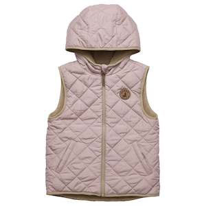 Crywolf Reversible Yeti Vest - Blush / Camel