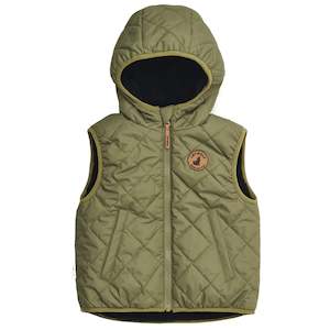 Crywolf Reversible Yeti Vest - Fern / Black