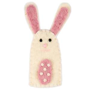 Toys Soft Toys: Pashom Nepal Felt Finger Puppet - Bunny