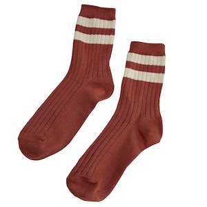 Le Bon Shoppe Her Varsity Socks - Tandoori