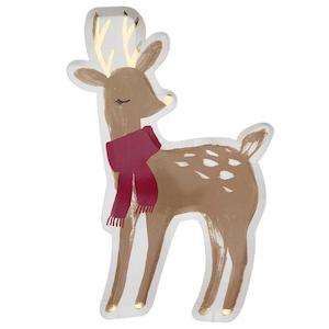 Meri Meri Paper Plate Set of 8 - Woodland Deer