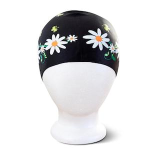 Poolbeanies Silicone Swim Cap - Daisy Chain in Night Garden