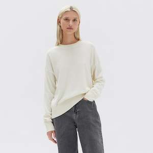 Assembly Label: Assembly Label Cotton Cashmere Lounge Sweater - Cream
