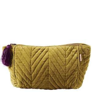 Kip & Co Velvet Toiletry Bag - Off Duty