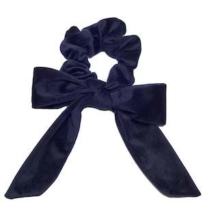 The Uniform Bow Velvet Hair Scrunchie