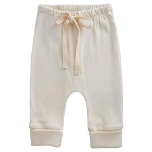 Bodysuits: Nature Baby Organic Cotton Drawstring Pants - Natural