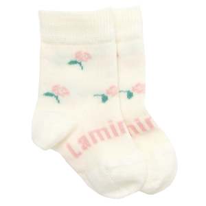 Baby Socks Booties: Lamington Merino Wool Crew Baby Socks - Rosa