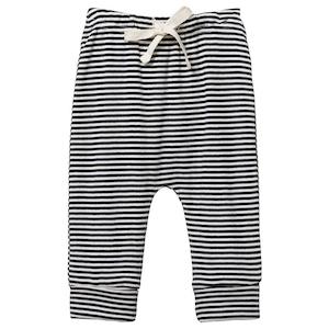Childrens Clothing: Nature Baby Organic Cotton Drawstring Pants - Navy Stripe
