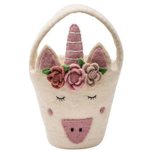 Pashom Nepal Felt Unicorn Egg Basket