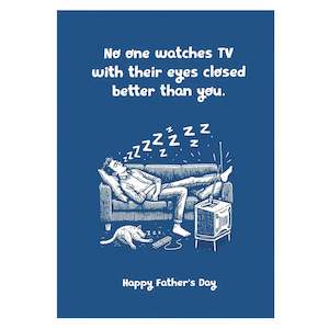 Blackwell Press Card - Watching TV with Eyes Closed