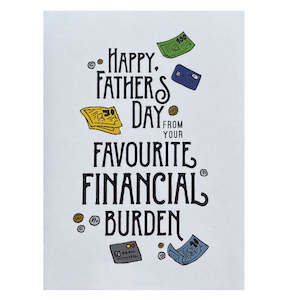 Fathers Day Cards: Candle Bark Card - Financial Burden