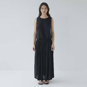 Dresses Skirts: Sophie I'm Ready Linen Skirt - Black