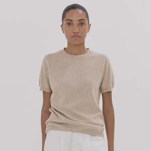 Cloth & Co The Everyday Cashmere Blend Tee - Dune