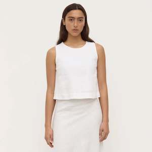 Tops: Assembly Label Estelle Linen Top - White