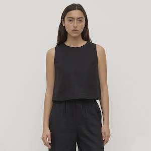 Assembly Label Estelle Linen Top - Black
