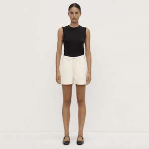 Assembly Label Boxy Denim Shorts - Ecru