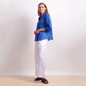 Neris High Life Linen Pants - White