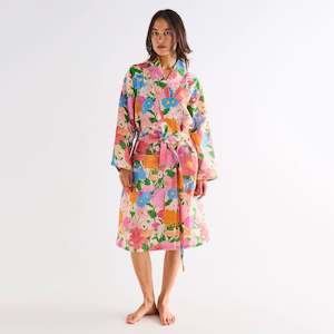 Sleepwear Robes: Kip & Co Linen Robe - Follow the Sun