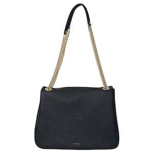 Handbags: Saben Florence Shoulder Bag - Black Bubble