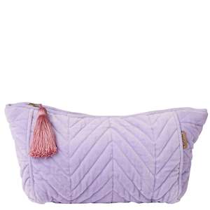 Kip & Co Velvet Toiletry Bag - Lilac