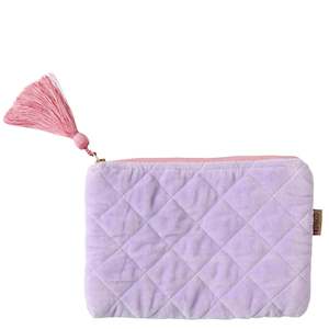 Cosmetic Organisers: Kip & Co Velvet Cosmetics Purse - Lilac