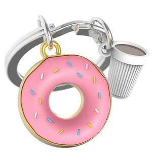 Keychains: Meta[l]morphose Keychain - Donut & Coffee