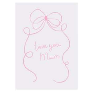 Tea Pea Card - Love You Mum Ribbon