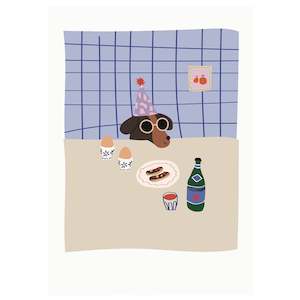 Occasion Cards: Tea Pea Card - Doggy Dining Card
