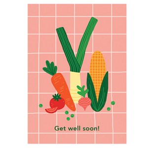 Made by Mimi Card - Get Well Soon Veges