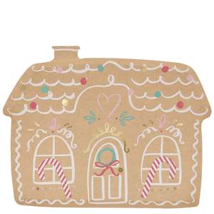 Meri Meri Paper Plate Set of 8 - Gingerbread House
