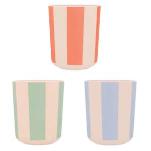 Party: Meri Meri Reusable Bamboo Cup Set of 6 - Stripy
