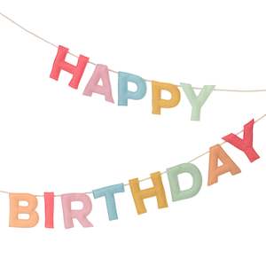 Party: Meri Meri Happy Birthday Garland - Felt Letters