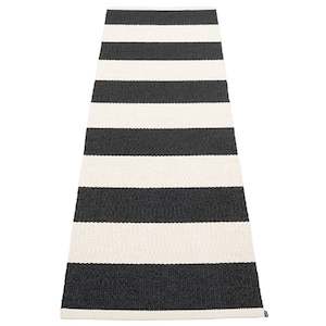 Pappelina Sweden Bob Reversible Mat - Black & Vanilla