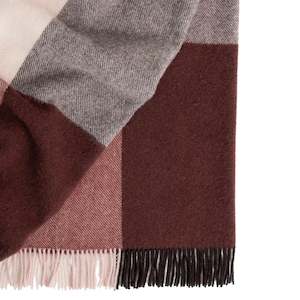 Blankets Throws: Weave Brookside New Zealand Wool Throw - Beetroot