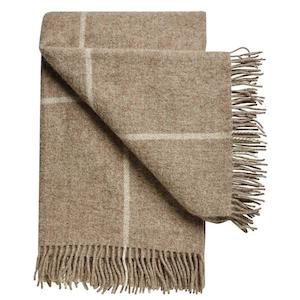 Blankets Throws: Weave Ranfurly New Zealand Wool Throw - Oak