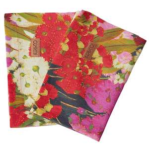 Napery Coasters: Kip & Co Linen Napkin Set - Bush Blossom