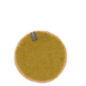 Muskhane Felt Two Tone Round Coaster - Nude & Pistachio