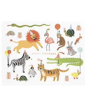 Birthday Cards: Rifle Paper Card - Party Animals Birthday