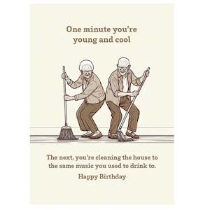 Blackwell Press Card - Cleaning the House Birthday