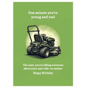Birthday Cards: Blackwell Press Card - Ride-On Mower Birthday